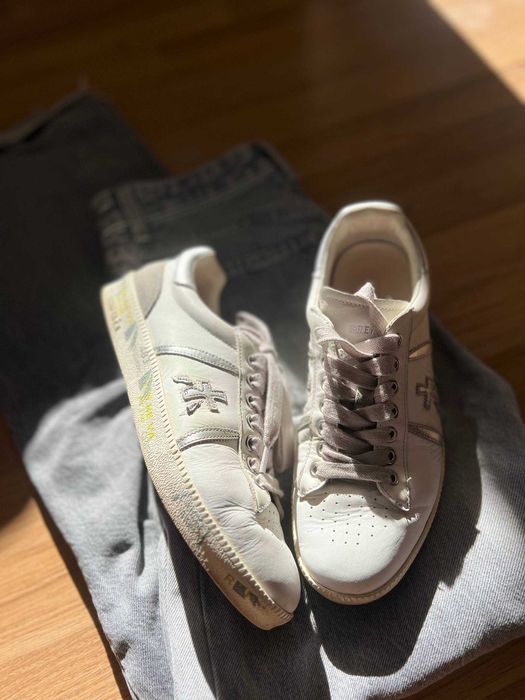 Білі кросівки premiata / оригінальні кросівки