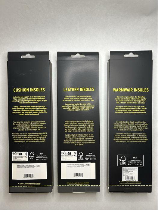 DR. MARTENS устілки стельки Leather Cushion Cork Insoles