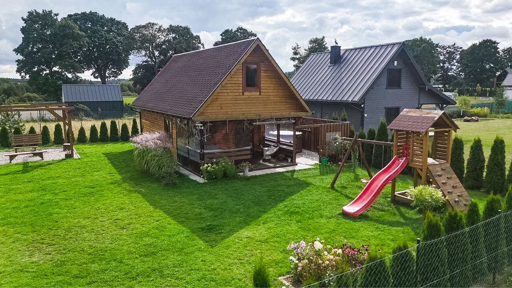 SPRZEDAM 2 DOMKI nad Jeziorem Szkotowskim (1 DZIAŁKA NOTARIALNA)