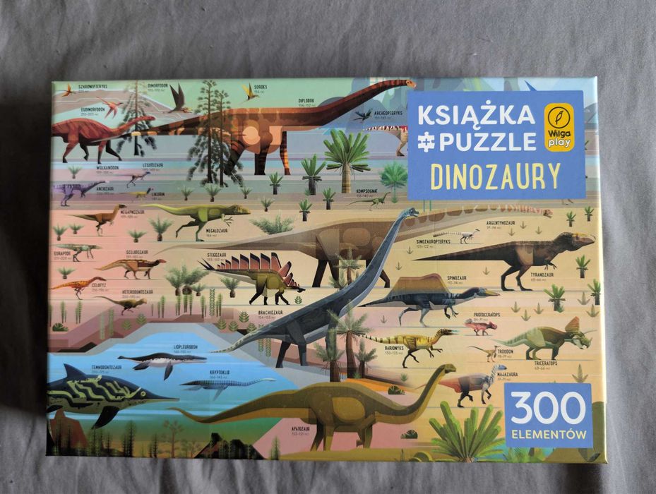 Gry, puzzle  dinozaury - zestaw 4 szt.