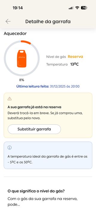 Aquecedor a gas Galp + botija