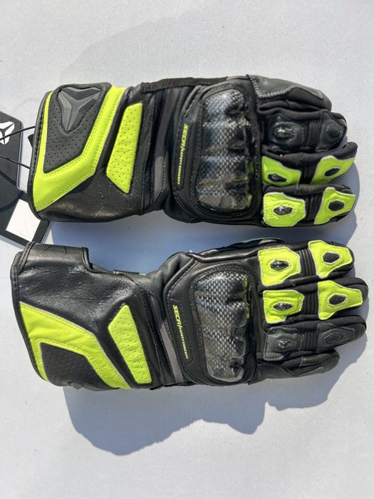 Rekawice motocyklowe Seca Atom flou yellow rozmiar XXL (12) Sportowe!