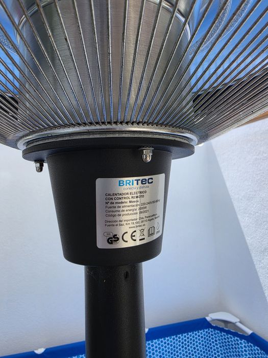 Aquecedor exterior 2000w sem uso