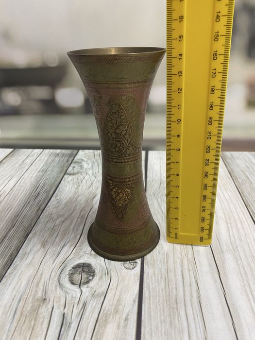 Вінтажні латунні вази, Індія, 12,5 см і 15 см
