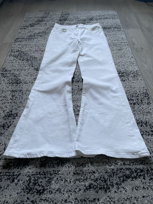 White Flared jeans белые клёш фларед
