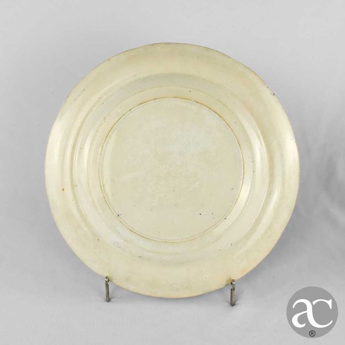 Par de pratos rasos em faiança inglesa