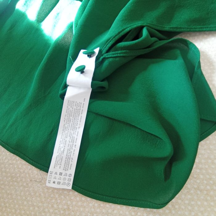 Blusa feminina verde, mangas compridas, Zara