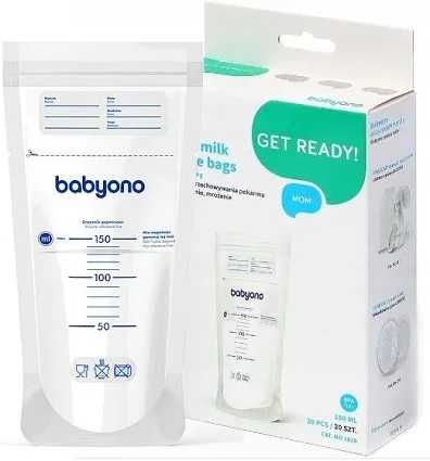 Nowe woreczki do przechowywania mrożenia pokarmu BABYONO 18 sztuk z 20