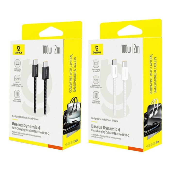 Кабель з чіпом Baseus 100W Type-C to Type-C 200см Швидка Зарядка USB-C