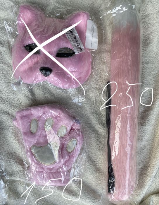 Хвіст Вушки липки квадробікі ушки маска квадробики маска