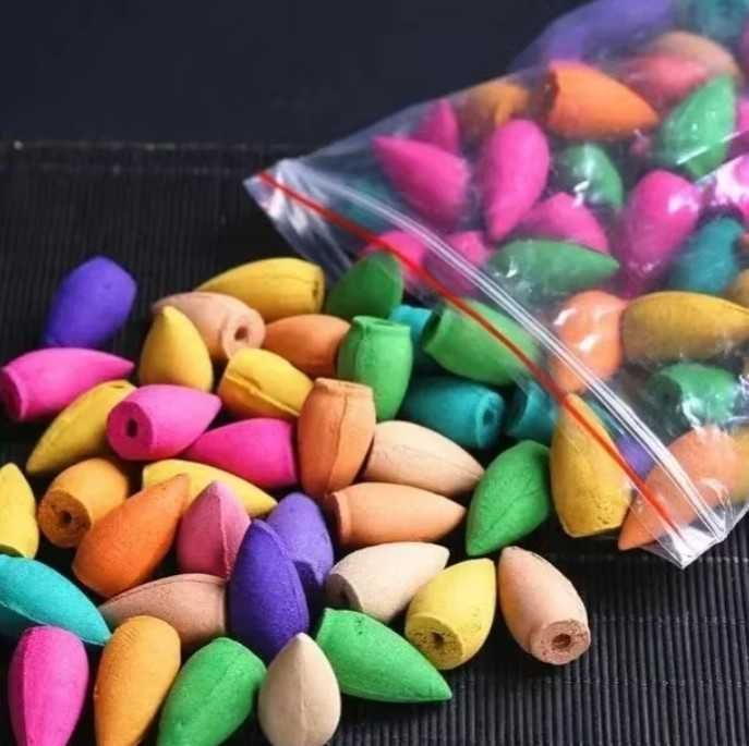 KIT 60 Cones + Porta incensos (queimador) efeito Cascata