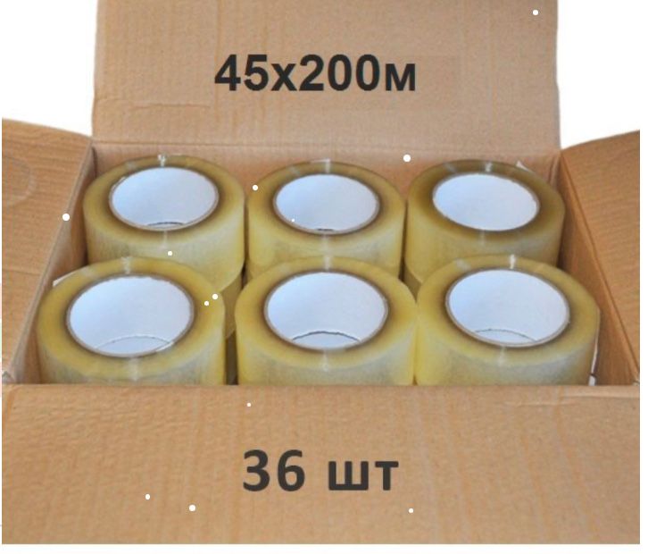 Скотч прозорий 45х200м 36 рулонів PackPro