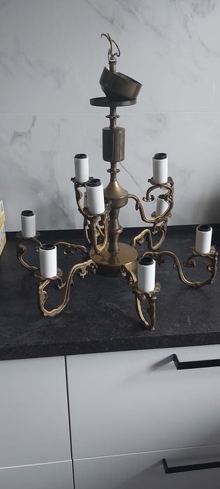 Żyrandol mosiężny