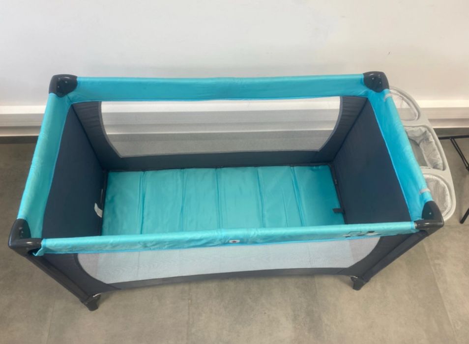 Lozeczko turystyczne dziecięce dla dziecka 120x60 z przewijakiem