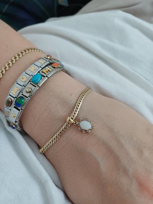 Zawieszka z oczkiem jak opal przywieszka wisiorek