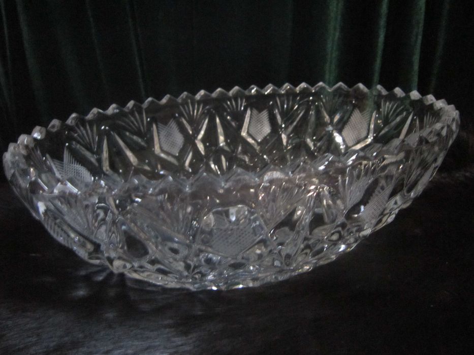 Богемская салатница. Овальная. Чехословакия. 1970 гг.