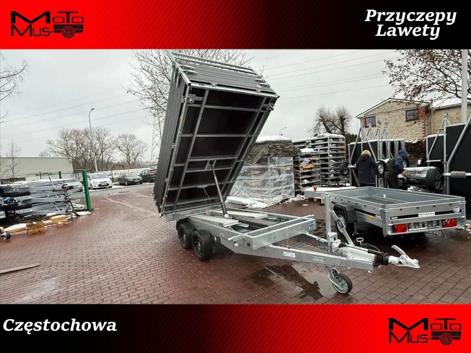 Saris Przyczepa Kiprowana Saris Tipper K3 356x184x35 + nadstawki 30 cm 3500 kg dostawa pod dom Częstochowa  Nowa przyczepa kiper Saris 406x204cm 3500kg resor Częstochowa dostawa