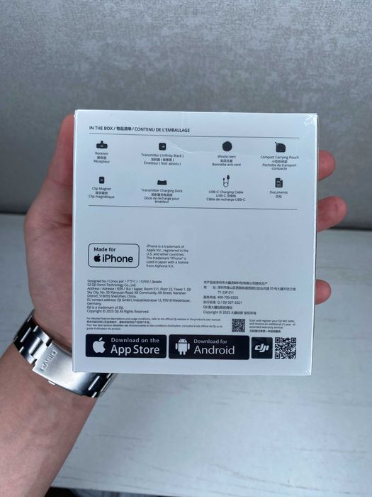 DJI Mic Mini Mobile Version 1TX 1RX USB-C Бездротовий мікрофон Оригінал для iPhone 15/16/17 Android +Гарантія