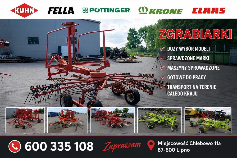 Kuhn ZGRABIARKA KUHN POTTINGER  Zapraszam Posiadam wiele maszyn Ciagnik Prasa Kosiarka  ZGRABIARKI KUHN FELLA PÖTTINGER Krone Class zapraszam posiadam wiele