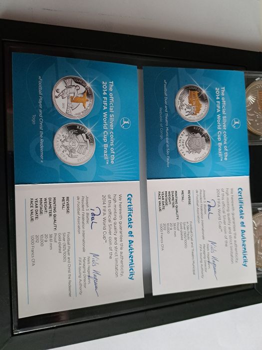 Oficjalne Srebrne Monety Mistrzostw Świata w Brazylii 2014