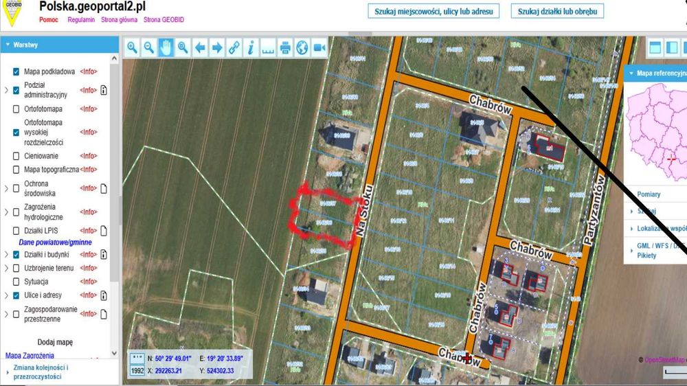 Działka budowlana uzbrojona 1255m Poręba Na Stoku - Widok 3