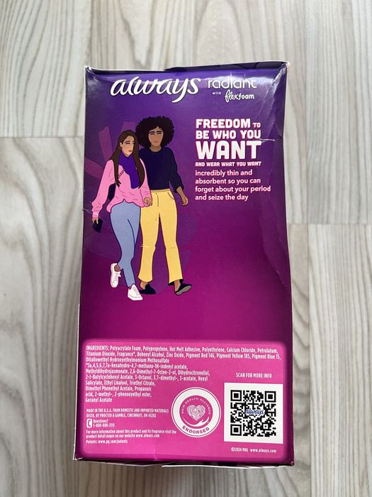 Always Radiant FlexFoam podpaski z USA w rozmiarze 1 (Regular )