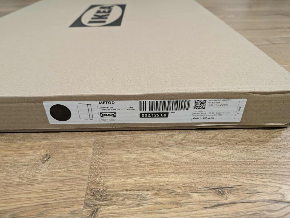Ikea metod szafka stojąca 20x60x80 czarnoszara 005.916.96