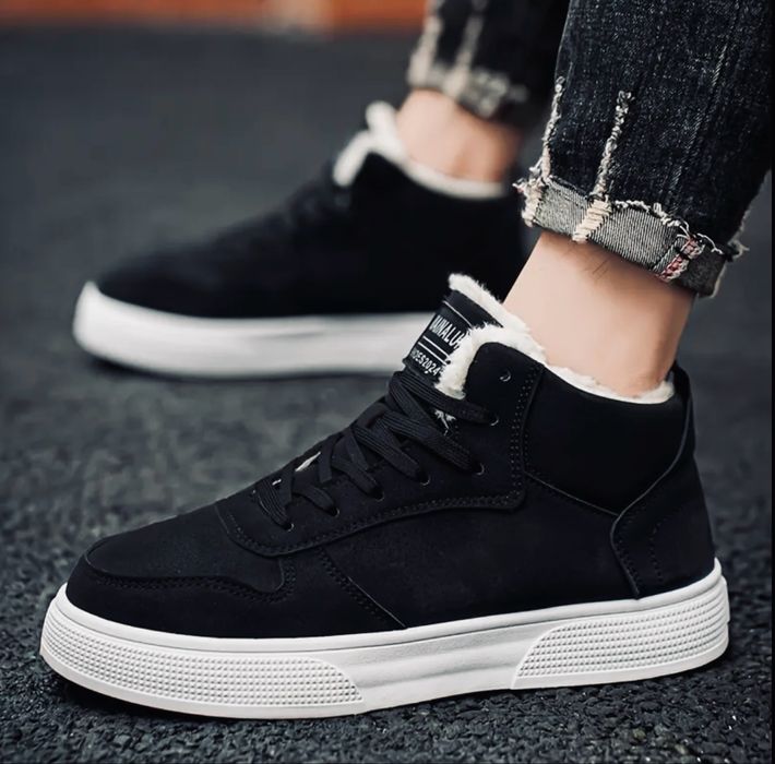 Мужские зимние кеды кроссовки ботинки с утеплителем