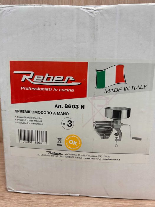 Ręczna wyciskarka do pomidorów, włoski model