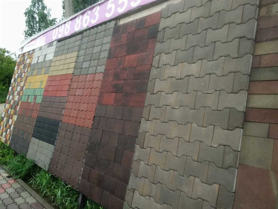 Виготовлення бруківки, поребриків, бордюрів. Доставка. Бетонні блоки