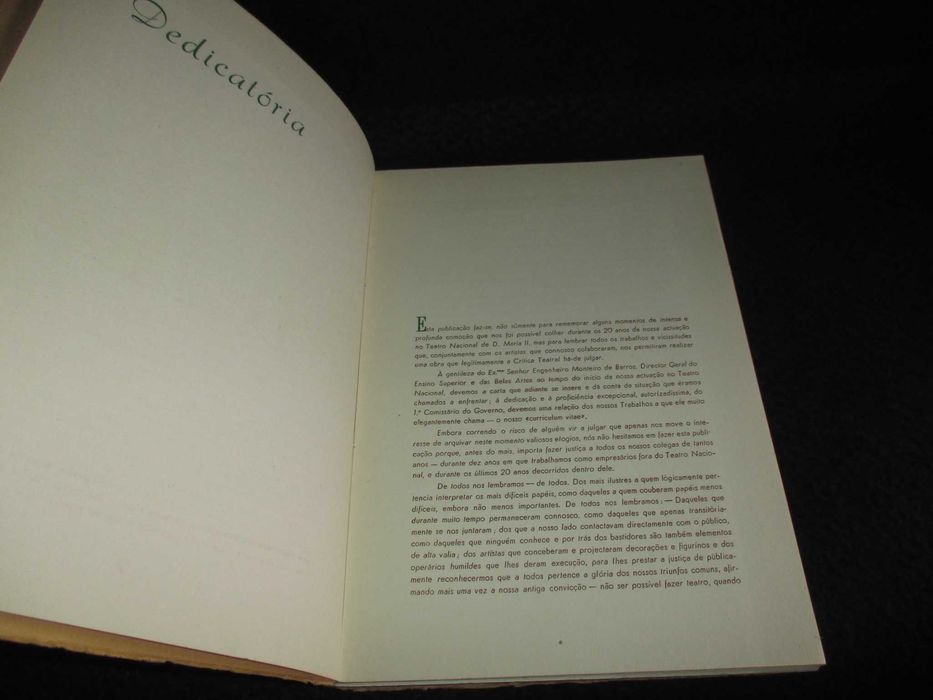 Livro Vinte Anos no Teatro Nacional Dona Maria II 1929 a 1949
