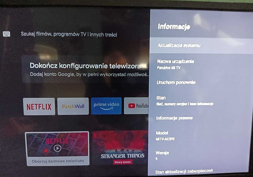 TV Sharp 48 cali DVB-T2 tuner sat