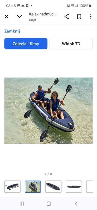 Kajak dmuchany dwuosobowy