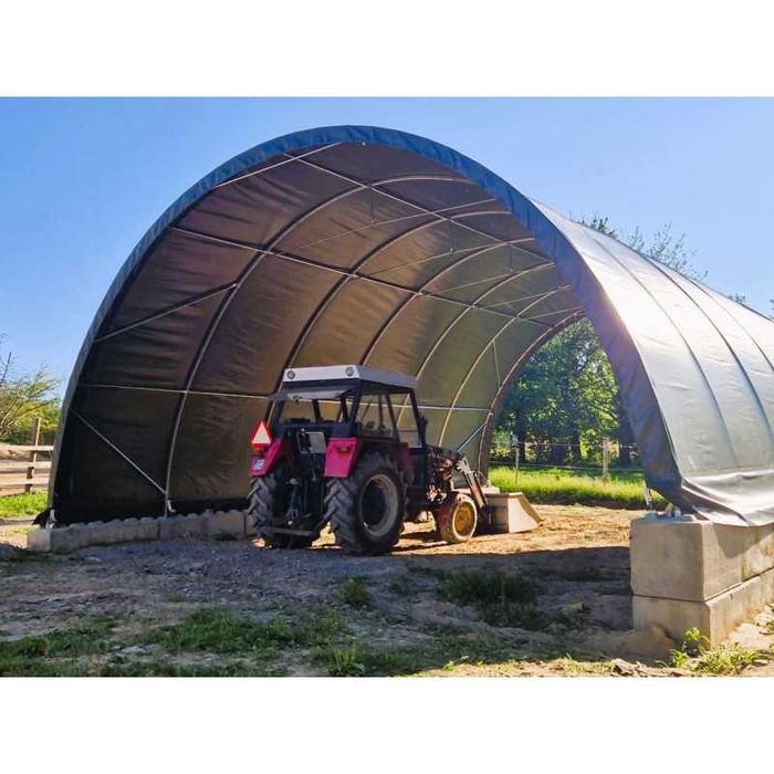 Hala namiotowa 9x18 magazyn całoroczny na bele PVC 900g