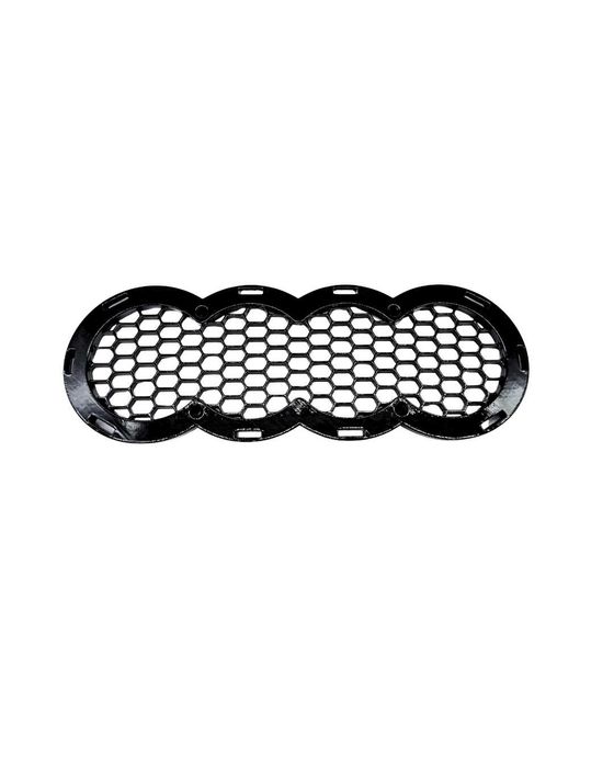 Suporte Favo de Mel Compatível com Emblema Audi em Preto Brilhante