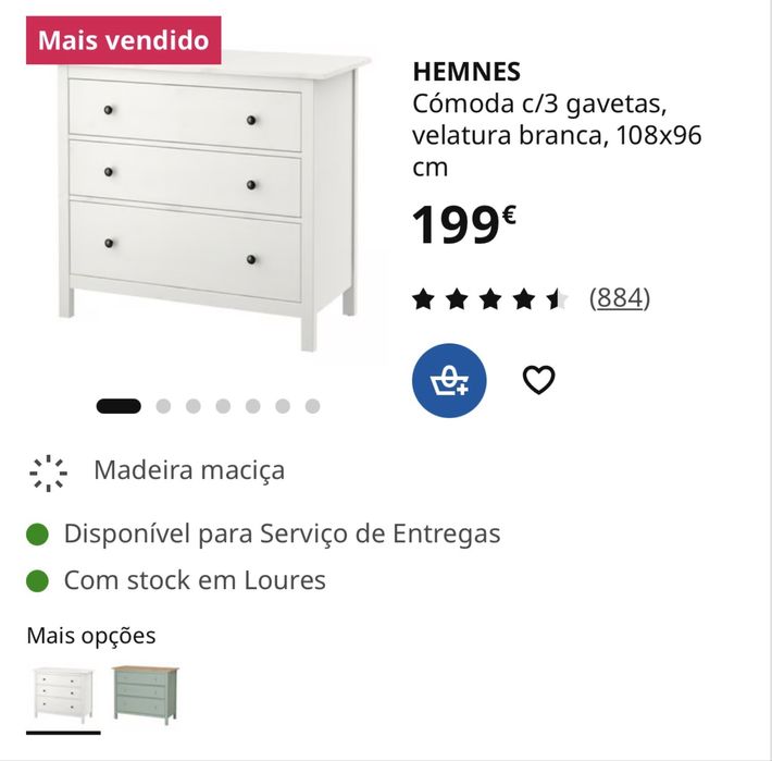Comoda Hemmes 3 gavetas