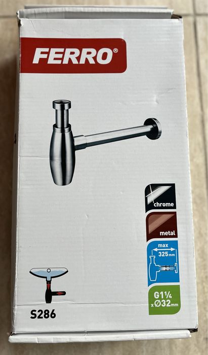 Syfon butelkowy FERRO S286 chrom połysk