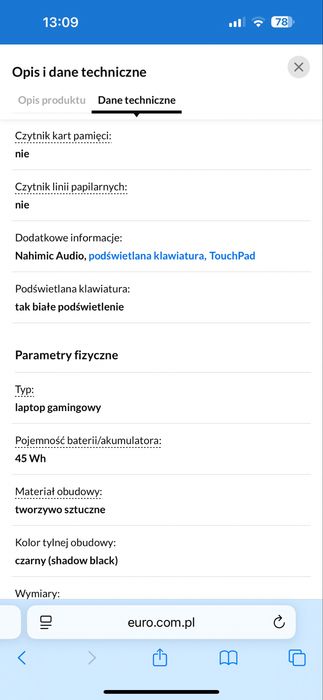Laptop gamingowy LENOVO IdeaPad Gaming + torba