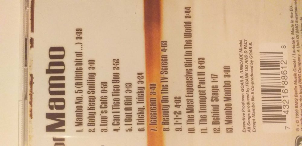 Lou Bega - " A little bit of Mambo " - CD - portes incluidos