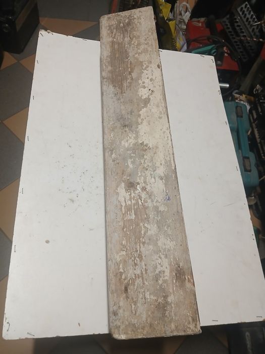 Stara drewniana Pułka wieszak na kubki prl