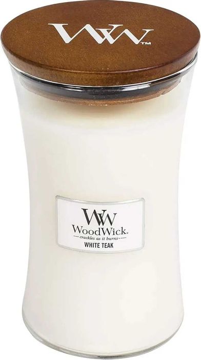 Розпродаж! Велика Ароматична свічка WoodWick White Teak 609 грам