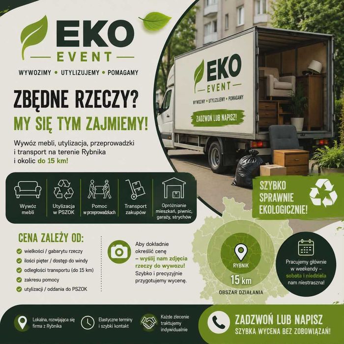 EKO EVENT – wywóz mebli, przeprowadzki i transport