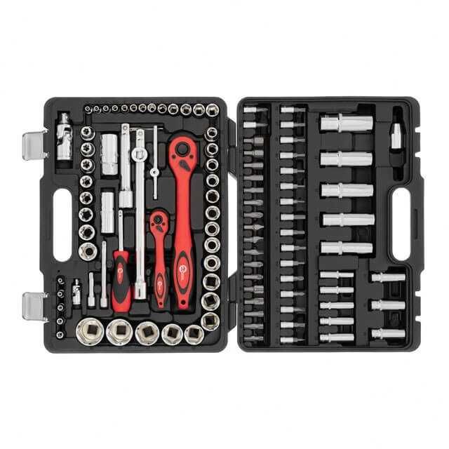 Набір інструментів Cr-V 1/2", 1/4", 108 од. INTERTOOL ET-6108. Новий.