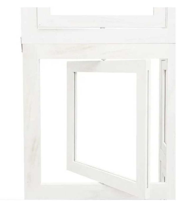 Parawan pokojowy, 3-panelowy, biały, lite drewno