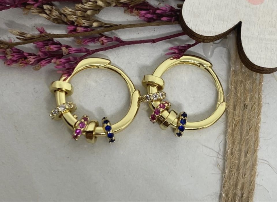 Kolczyki srebro pozłacane 925