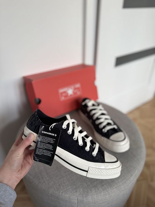 Czarne niskie nowe trampki sneakersy animal print Converse Chuck 70 rozmiar 38