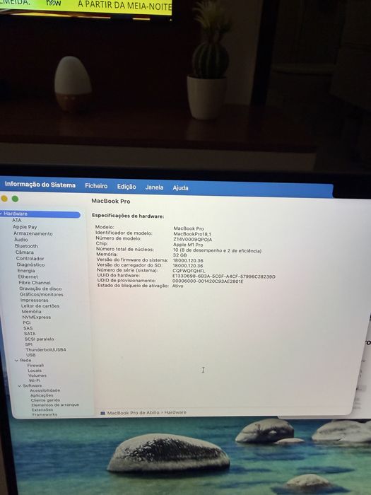 Macbook pro m1. De2021. 16 polegadas
