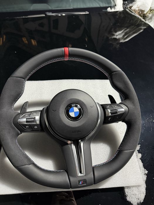 Кермо BMW M F-серія | Alcantara + шкіра | Алюмінієві вставки| М руль