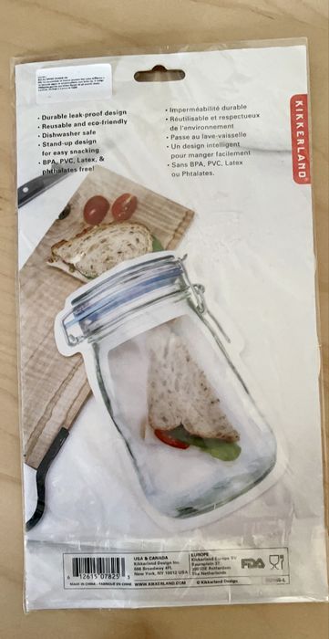 Conjunto dois sacos armazenamento comida