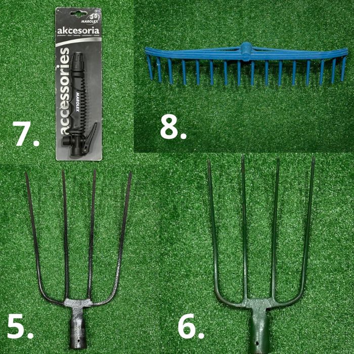 Лопата штикова, Граблі, Вила